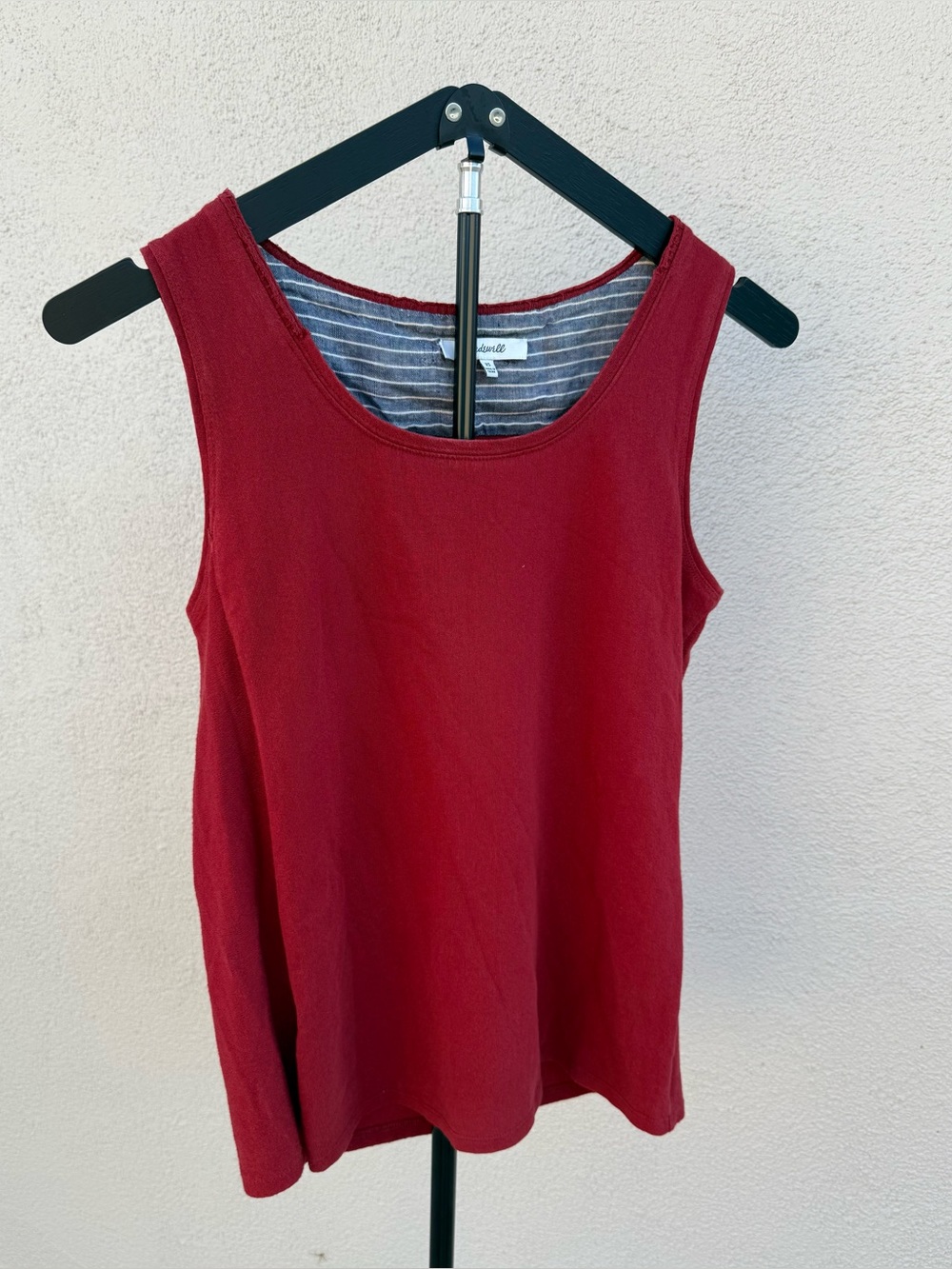 Madewell brick red tank size XS